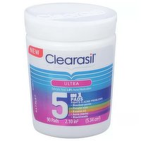 Clearasil Ult 5in1 Facial Pads, 90 Each