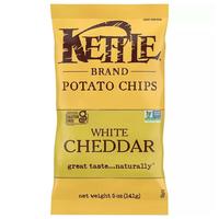 Kettle Potato Chips, New York Cheddar, 5 Ounce