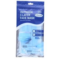Face Mask, Outdoor, 3 Layer, Disposable, 10 Each
