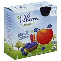 Plum Organics Applesauce Mashups, Blueberry & Carrot, 12.68 Ounce