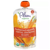 Plum Organic Baby Food, Butternut Squash, Carrot, Chickpea & Corn, Stage 2, 3.5 Ounce