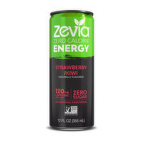 Zevia Energy Strawberry Kiwi (Single), 12 Ounce