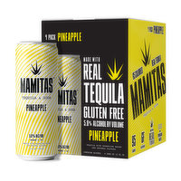 Mamitas Tequila & Soda Pineapple (4-pack), 48 Ounce