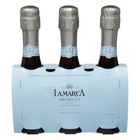 La Marca Prosecco Single Serve Bottles (Pack of 3), 561 Millilitre