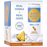 High Noon Hard Seltzer Vodka & Soda, Pineapple, Cans (4-Pack), 1420 Millilitre