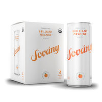 Sovany Sparkling Water Orange (4-pack), 48 Ounce