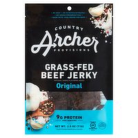 Country Archer Provisions Beef Jerky, Original, Grass-Fed, 2.5 Ounce
