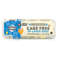 Waialua Extra Large Cage Free White Eggs, 12 Each