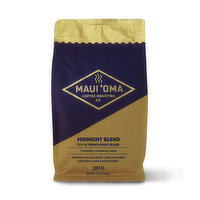 Maui Oma Whole Bean Midnight Blend Coffee, 12 Ounce