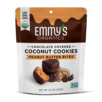 Emmy's Organics Chocolate Covered Peanut Butter Coconut Bites, 3.5 Ounce