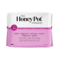 The Honey Pot Non-Herbal Regular Pads Wings, 20 Each