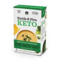 Kettle & Fire Keto Broccoli Cheddar Bone Broth Soup, 16.9 Ounce