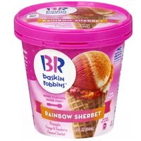 Baskin Robins Rainbow Sherbet, 14 Ounce