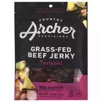 Country Archer Grass-Fed Beef Jerky, Teriyaki, 2.5 Ounce