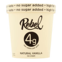 Rebel Natural Vanilla Ice Cream, 16 Ounce