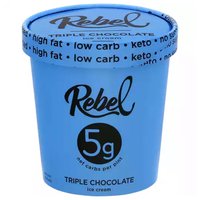 Rebel Ice Cream, Triple Chocolate, 16 Ounce