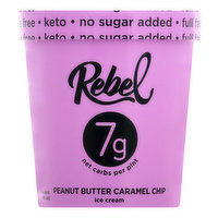 Rebel Peanut Butter Caramel Ice Cream, 16 Ounce