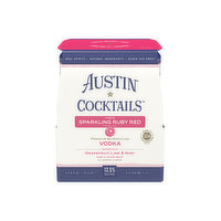 Austin Cocktails Sparkling Ruby Red Grapefruit Vodka Cocktail (4-pack), 1000 Millilitre