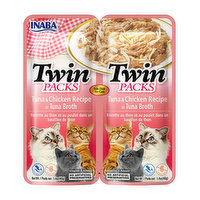 Inaba Cat Food Twin Packs - Tuna & Chicken Recipe in Tuna Broth, 2.8 Ounce