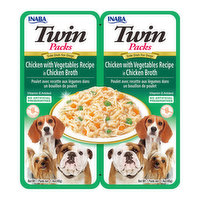 Inaba Dog Food Twin Packs - Chicken with Vegetables Recipe in Chicken Broth, 2.8 Ounce