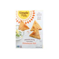 Simple Mills Veggie Pita Crackers, Sea Salt, 4.25 Ounce