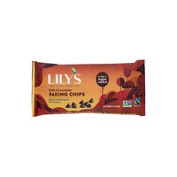 Lily's Baking Chips, Dark Chocolate, 9 Ounce