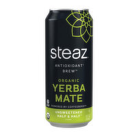 Steaz Yerba Mate Unsweetened Half & Half, 16 Ounce