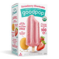 Goodpop Frozen Pops Organic Strawberry Shortcake, 9 Ounce