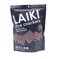 Laiki Black Rice Crackers, 3.53 Ounce