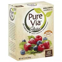 Pure Via Stevia Sweetener, 40 Each