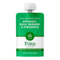 Piko Provisions Avocado Kale Banana Pineapple Baby Food, 3.2 Ounce