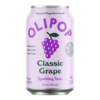 Olipop Sparkling Classic Grape, 12 Ounce