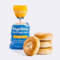 Bagelista Plain Bagels, 16 Ounce