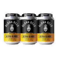 Aloha Beer Blonde Ale Cans (6-pack), 72 Ounce
