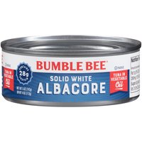 Bumble Bee Solid White Albacore Tuna, Vegetable Oil, 5 Ounce