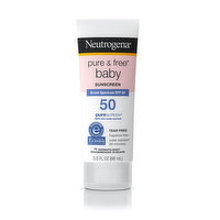 Neutrogena Pure & Free Baby Sunscreen Lotion Broad Spectrum SPF 50, 3 Ounce