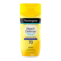 Neutrogena Beach Defense Water + Sun Protection Broad Spectrum Sunscreen Lotion, SPF 70, 6.7 Ounce