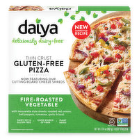 Daiya Pizza, Gluten-Free, Fire-Roasted Vegetable, Thin Crust Pizza, 17.4 Ounce