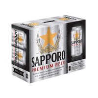 Sapporo Premium Beef, Cans (Pack 12), 144 Ounce