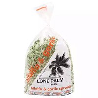 Lone Palm Garlic Alfalfa Sprouts, Local , 4 Ounce