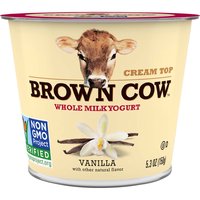 Brown Cow Cream Top Whole Milk Yogurt, Vanilla, 5.3 Ounce