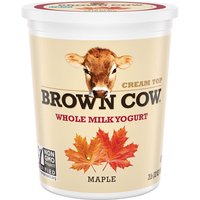 Brown Cow Cream Top Whole Milk Yogurt, Maple, 32 Ounce