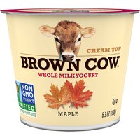 Brown Cow Cream Top Whole Milk Yogurt, Maple, 5.3 Ounce