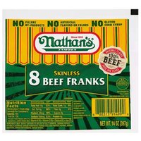 Nathan's Skinless Beef Franks, 12 Ounce