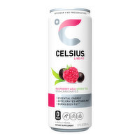 Celsius Raspberry Acai Green Tea Energy Drink, 12 Ounce