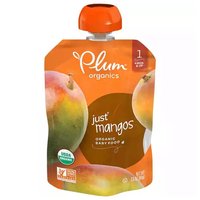 Plum Organics Baby Food, Just Mangos, 1, 3.5 Ounce