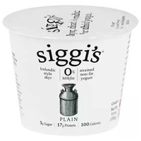 Siggi's Non-Fat Strained Yogurt, Plain, 5.3 Ounce