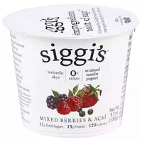 Siggi's Strained Non-Fat Yogurt, Mixed Berries & Acai, 5.3 Ounce