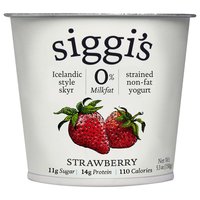 Siggi's Non-Fat Strained Yogurt, Strawberry, 5.3 Ounce