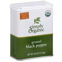 Simply Organic Ground Black Pepper, 4 Ounce